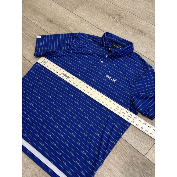 RLX Ralph Lauren Golf Polo Men XL Cars Auto Race Performance Stretch Shirt AOP - Picture 5 of 7